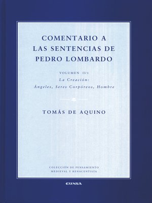 cover image of Comentario a las sentencias de Pedro Lombardo II/1